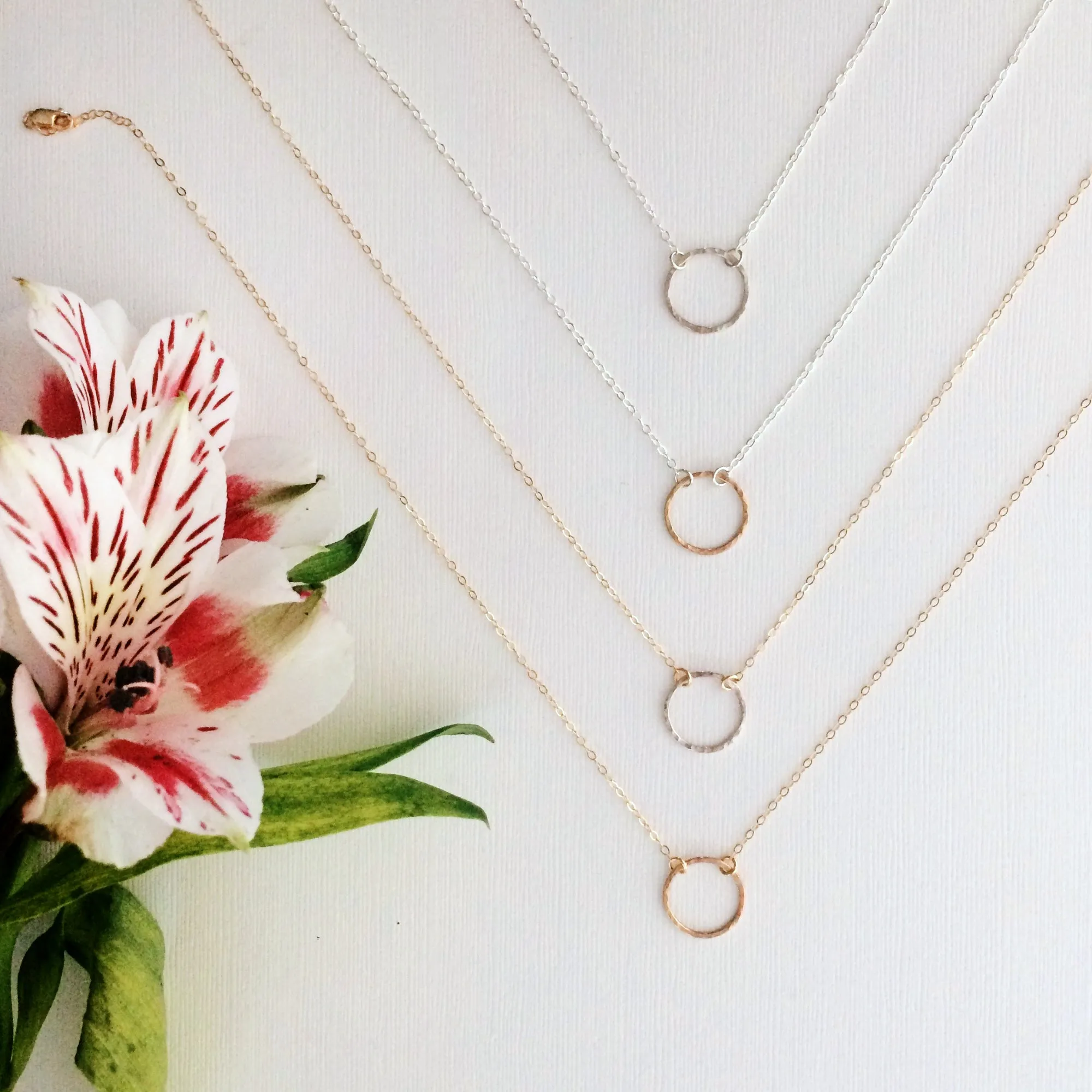 Hammered Circle Necklace