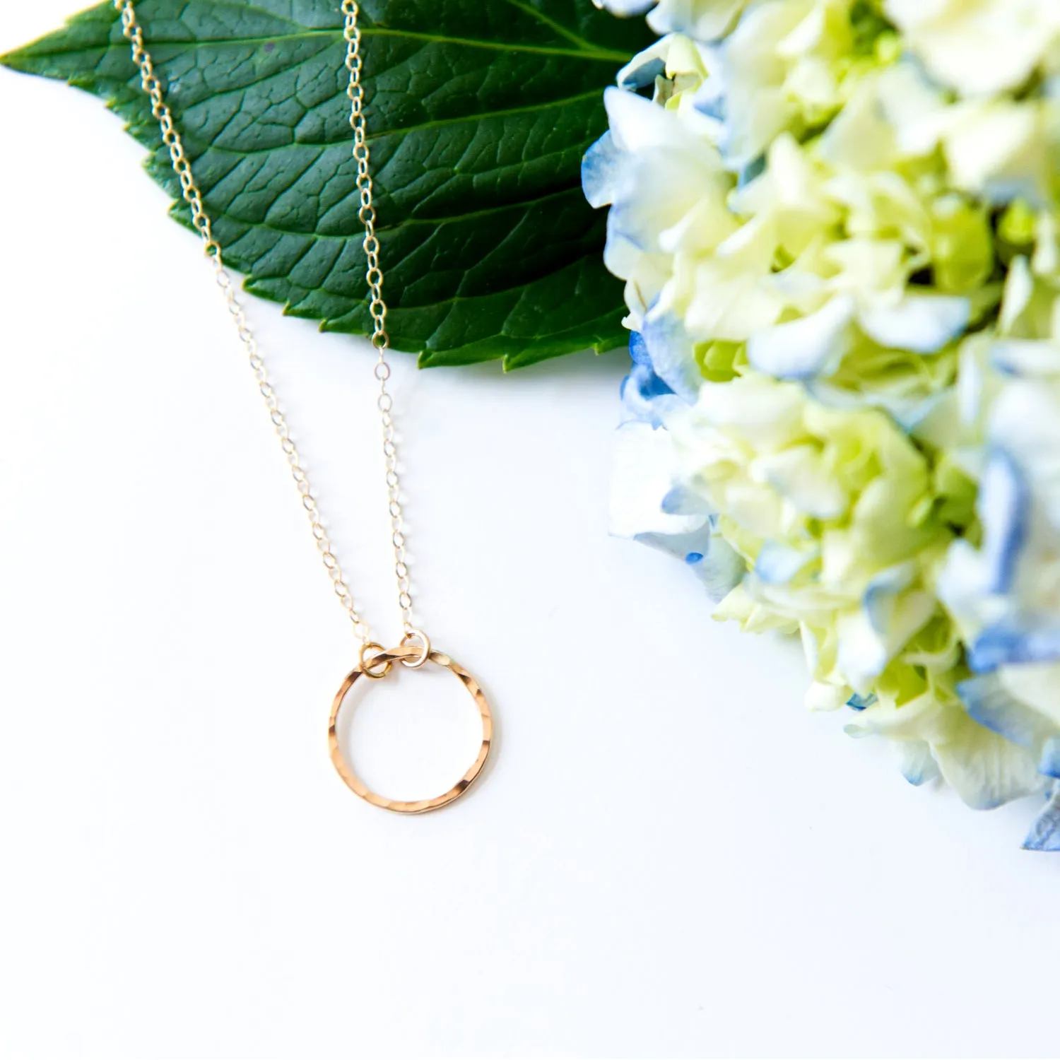 Hammered Circle Necklace