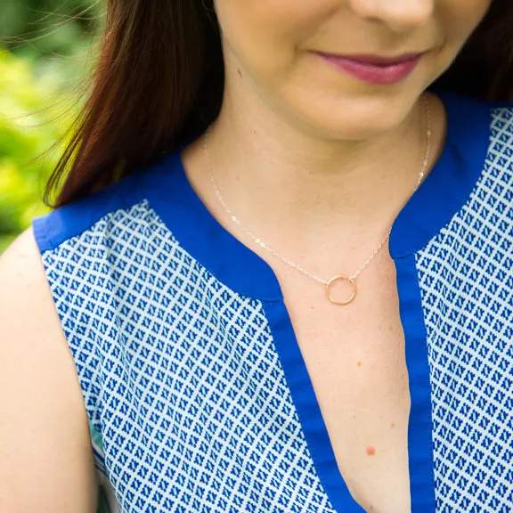 Hammered Circle Necklace