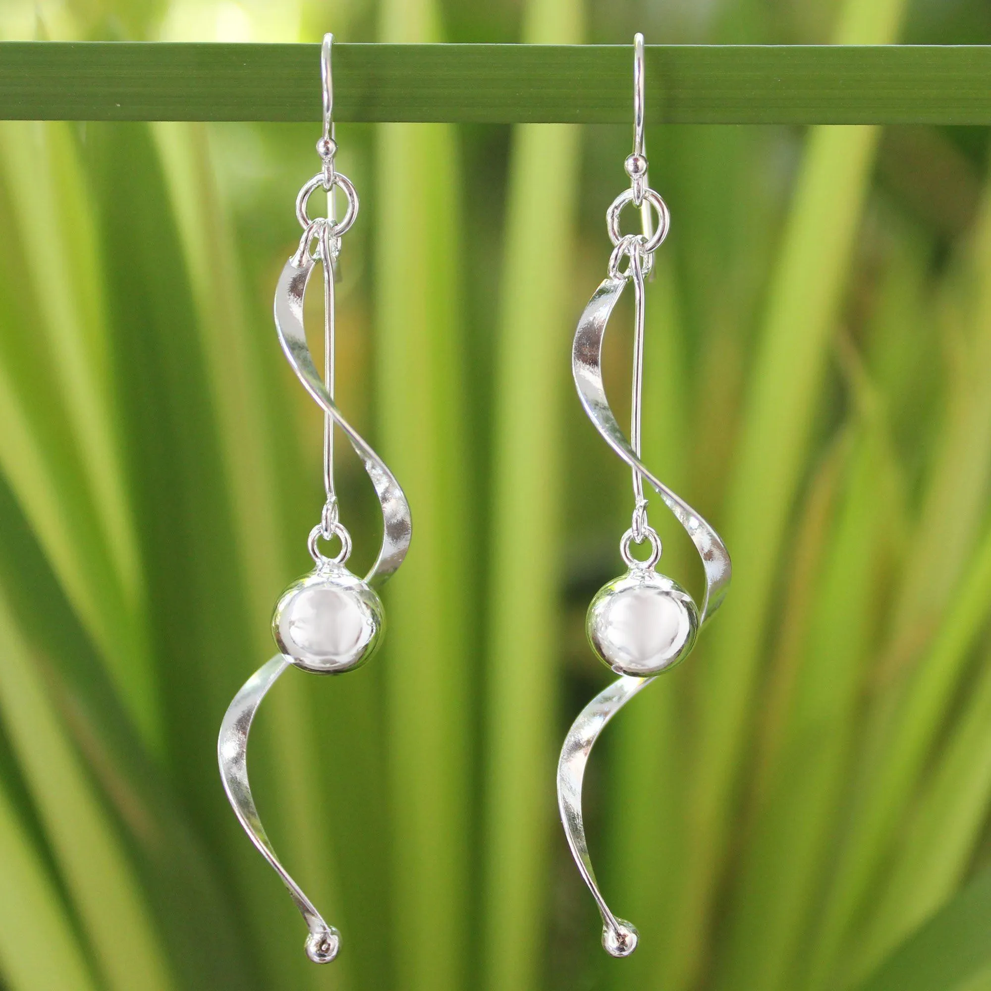 Handcrafted Sterling Silver Pendulum Earrings