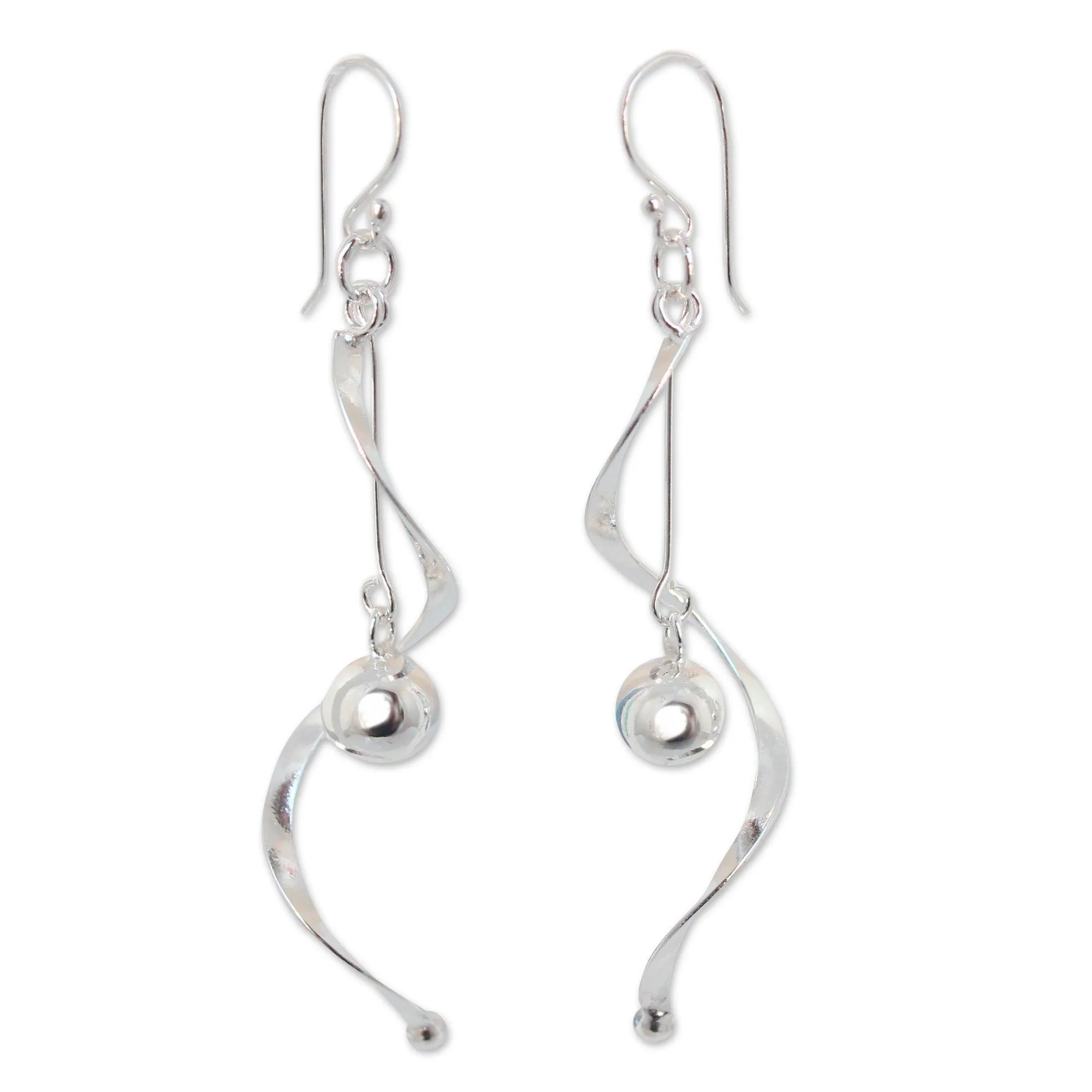 Handcrafted Sterling Silver Pendulum Earrings