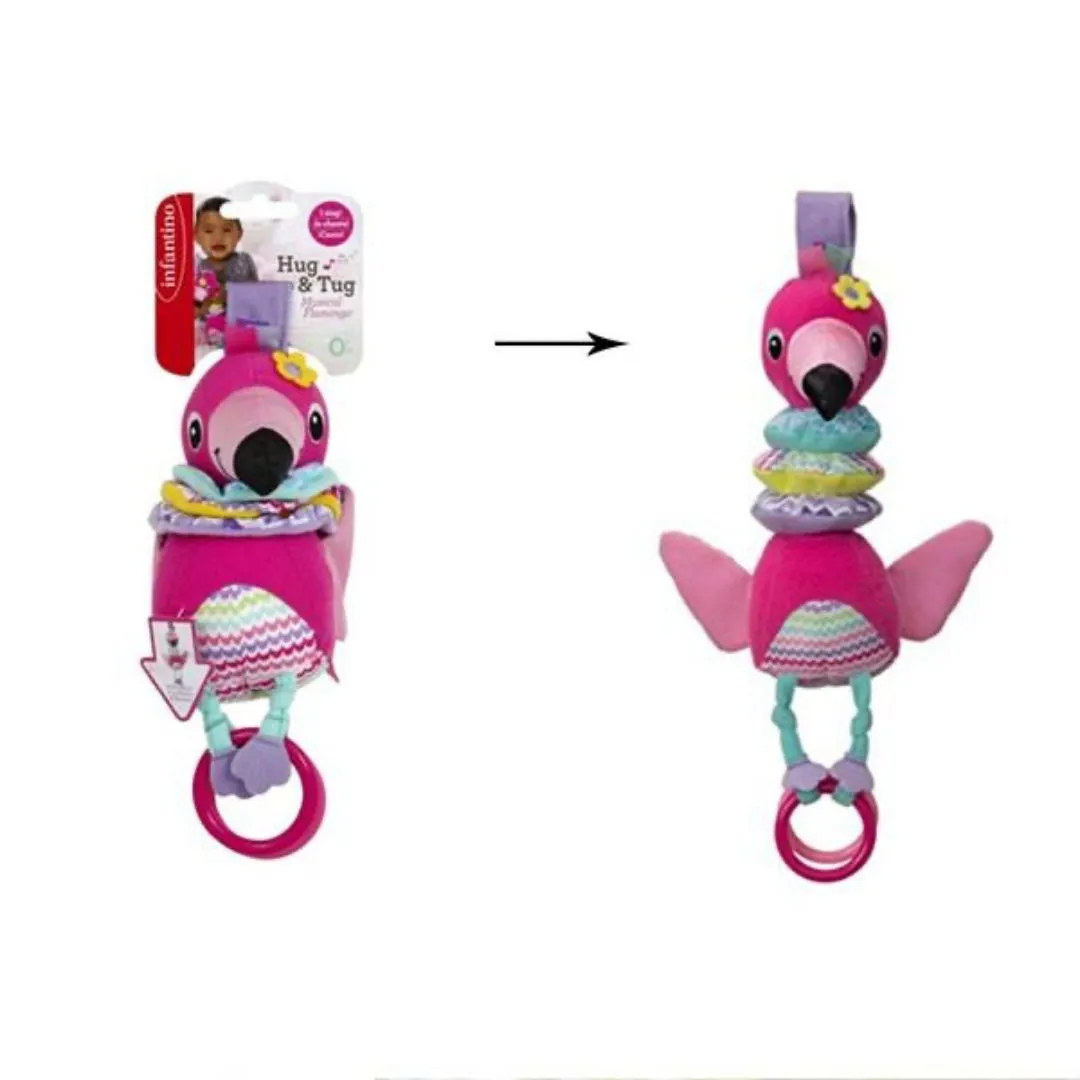 Infantino Hug & Tug Musical Flamingo