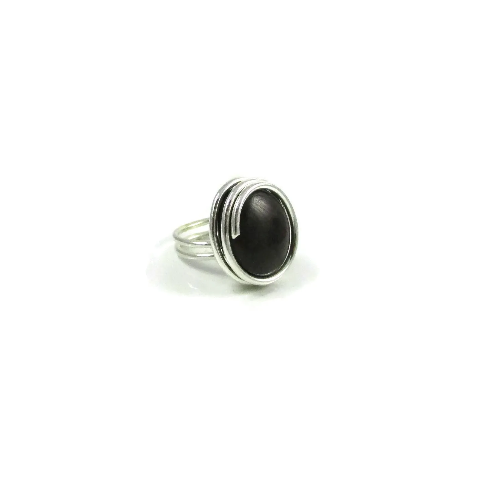 Infinity Glass Ring - Chocolate