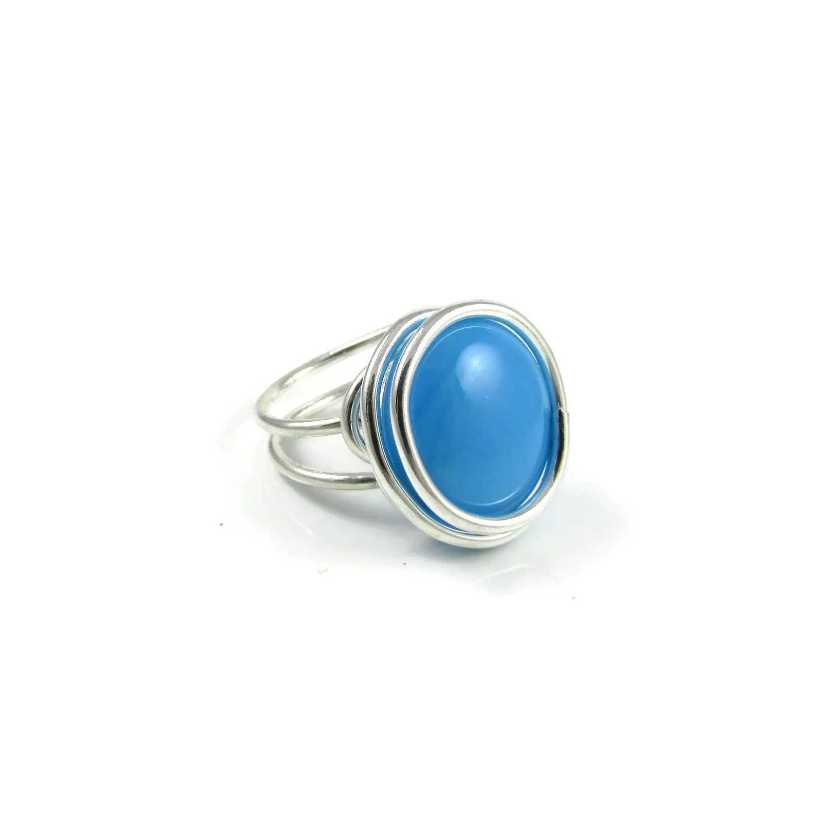 Infinity Glass Ring - Turquoise