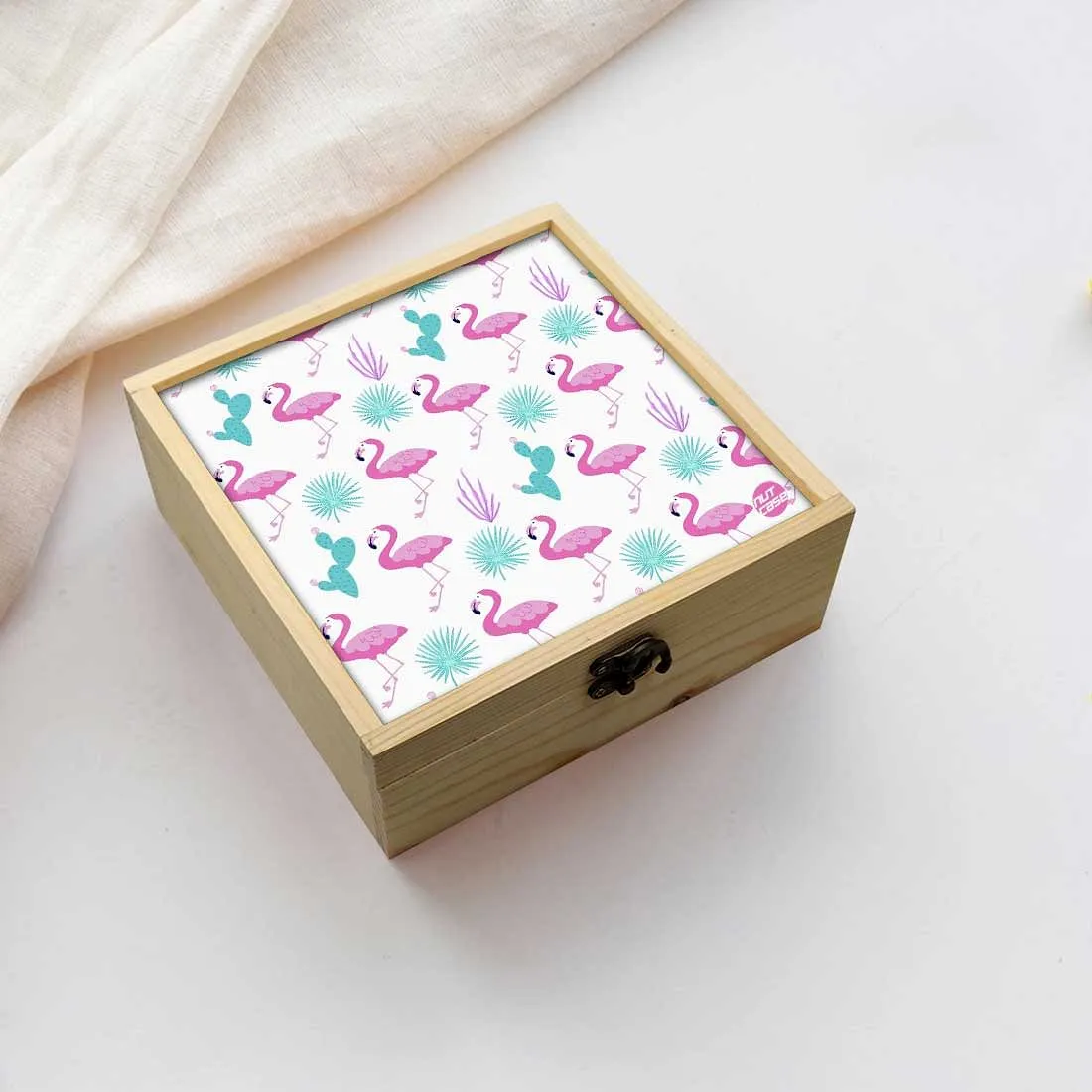 Jewellery Box Makepup Organizer -  Pink Flamingo