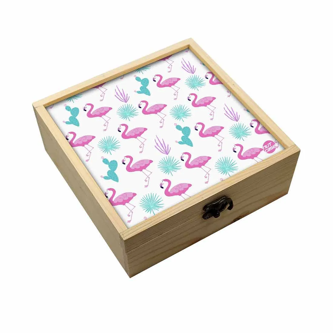 Jewellery Box Makepup Organizer -  Pink Flamingo