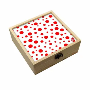 Jewellery Box Makepup Organizer -  Red Dots Circle