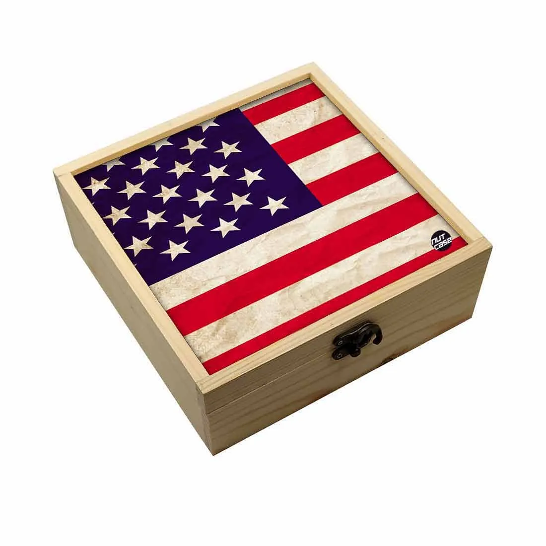 Jewellery Box Makepup Organizer -  Vintage Flag