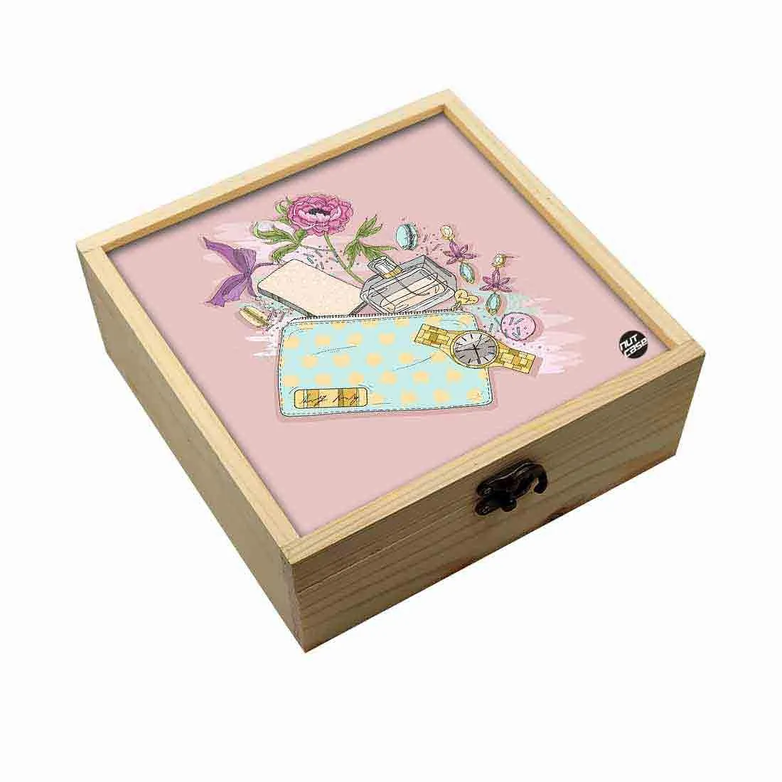 Jewellery Box Wooden Jewelry Organizer -  Rose Perfume