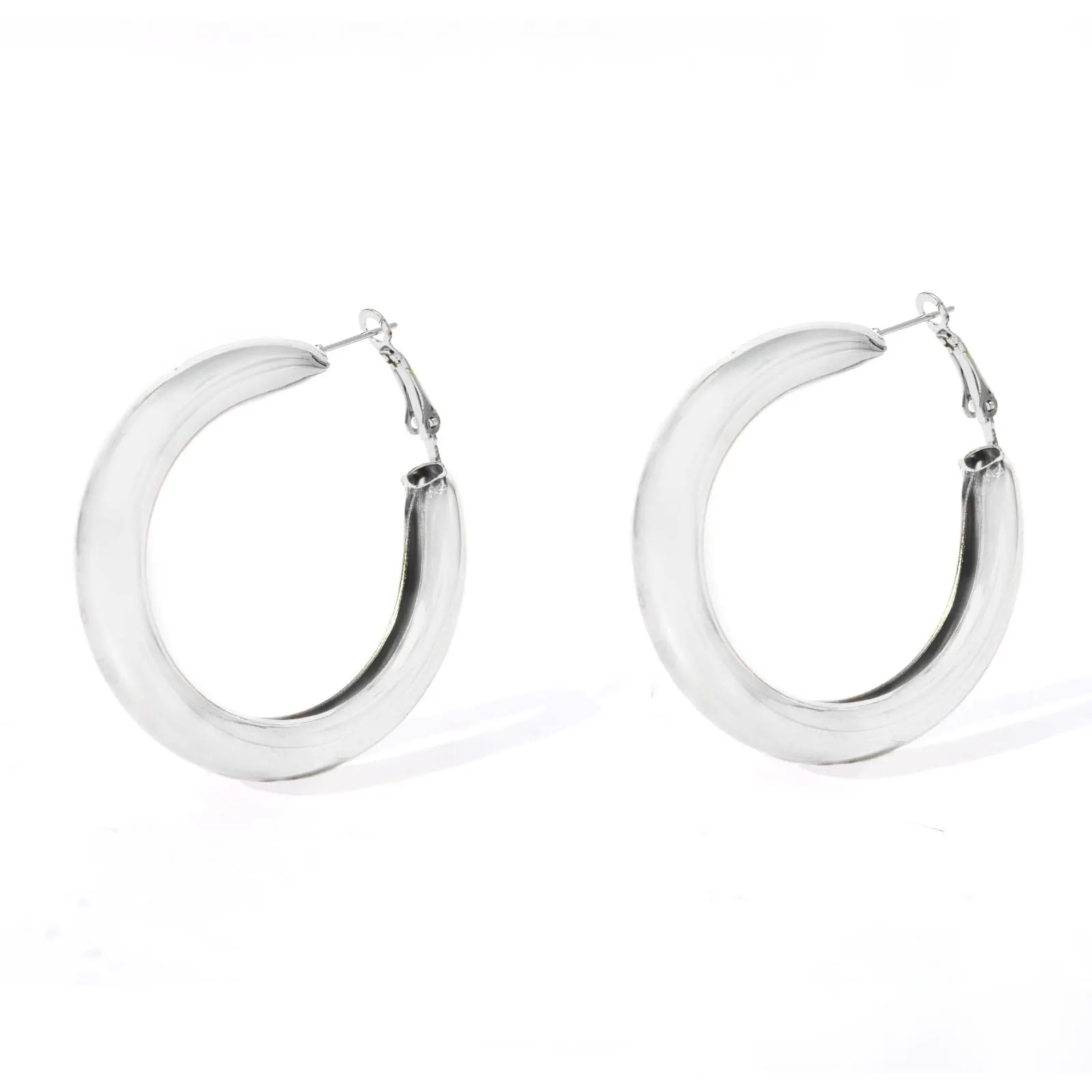 Joker & Witch Classic Bold Silver Hoops for Women