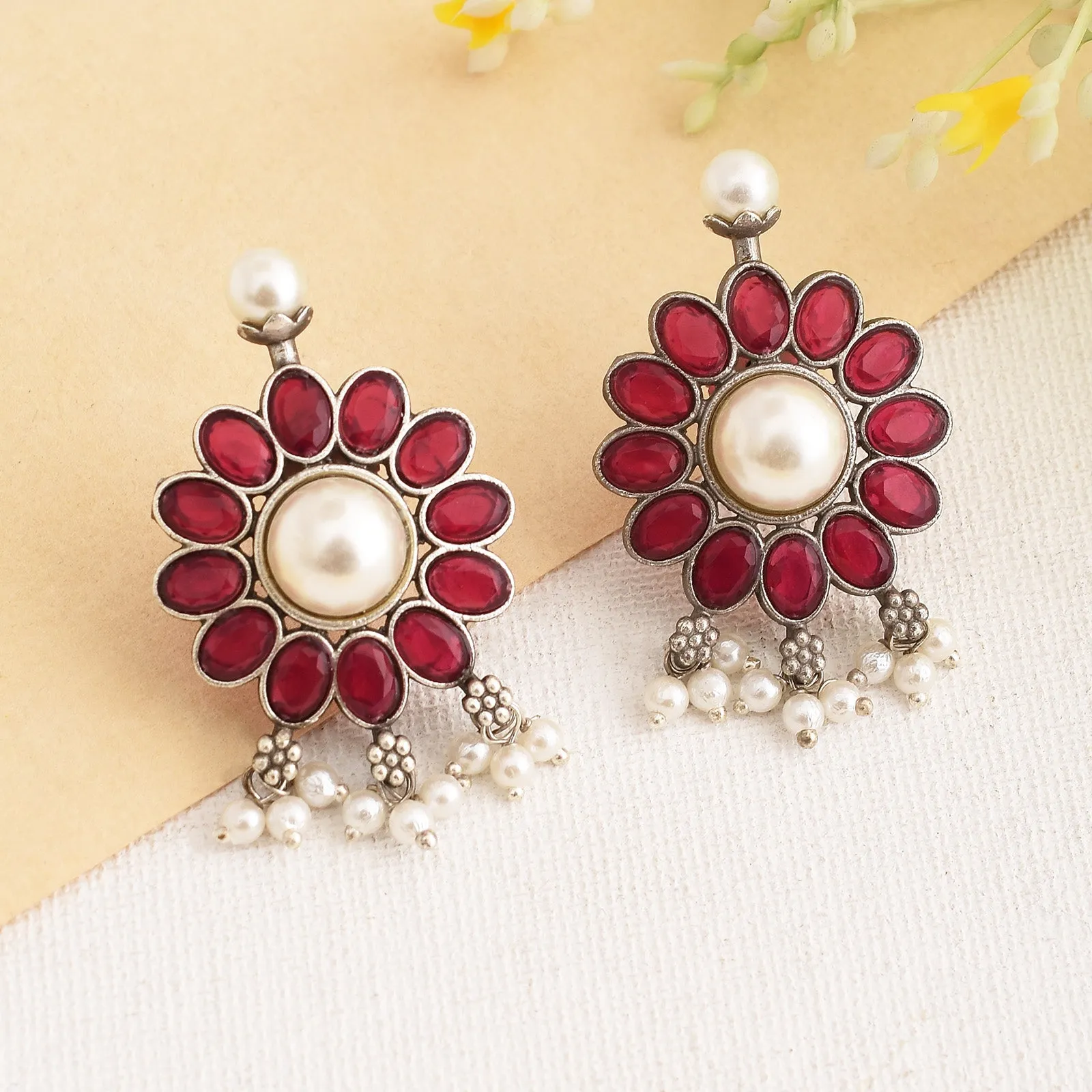 Kavisha Floral Stud Earrings