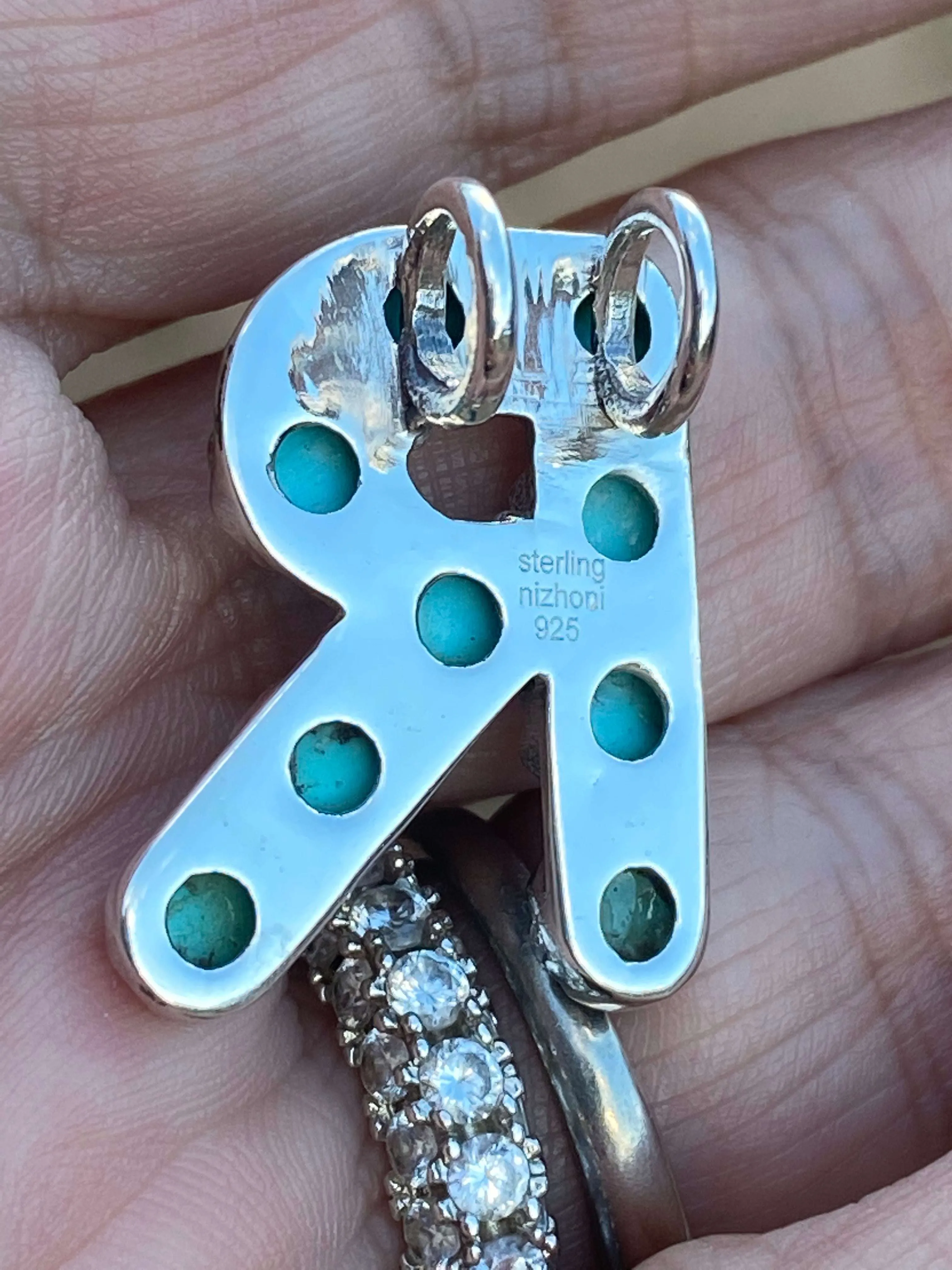 Kingman Turquoise Letter Necklace