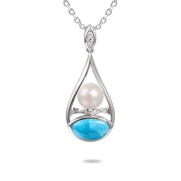 Larimar Hina Sunrise Pendant