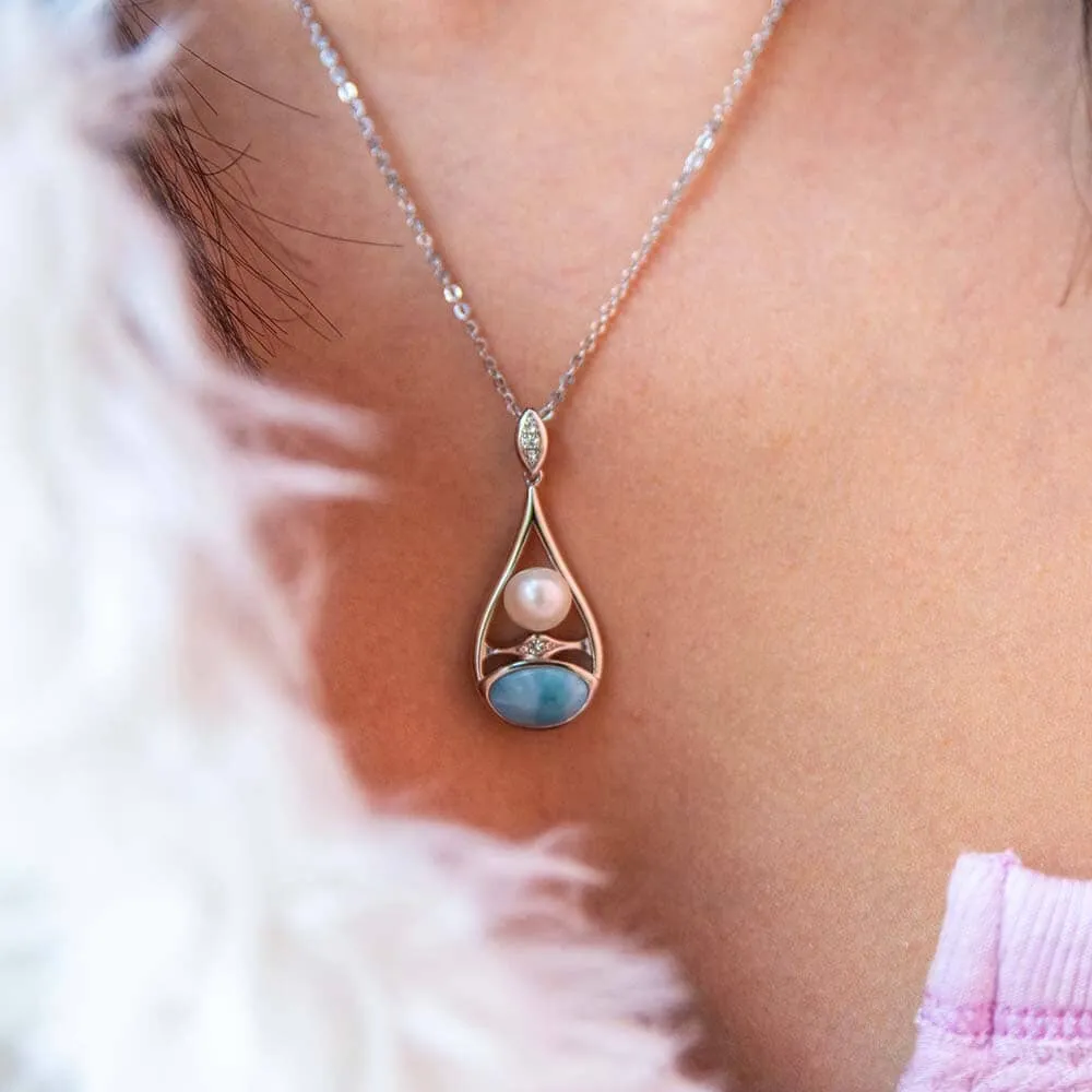 Larimar Hina Sunrise Pendant