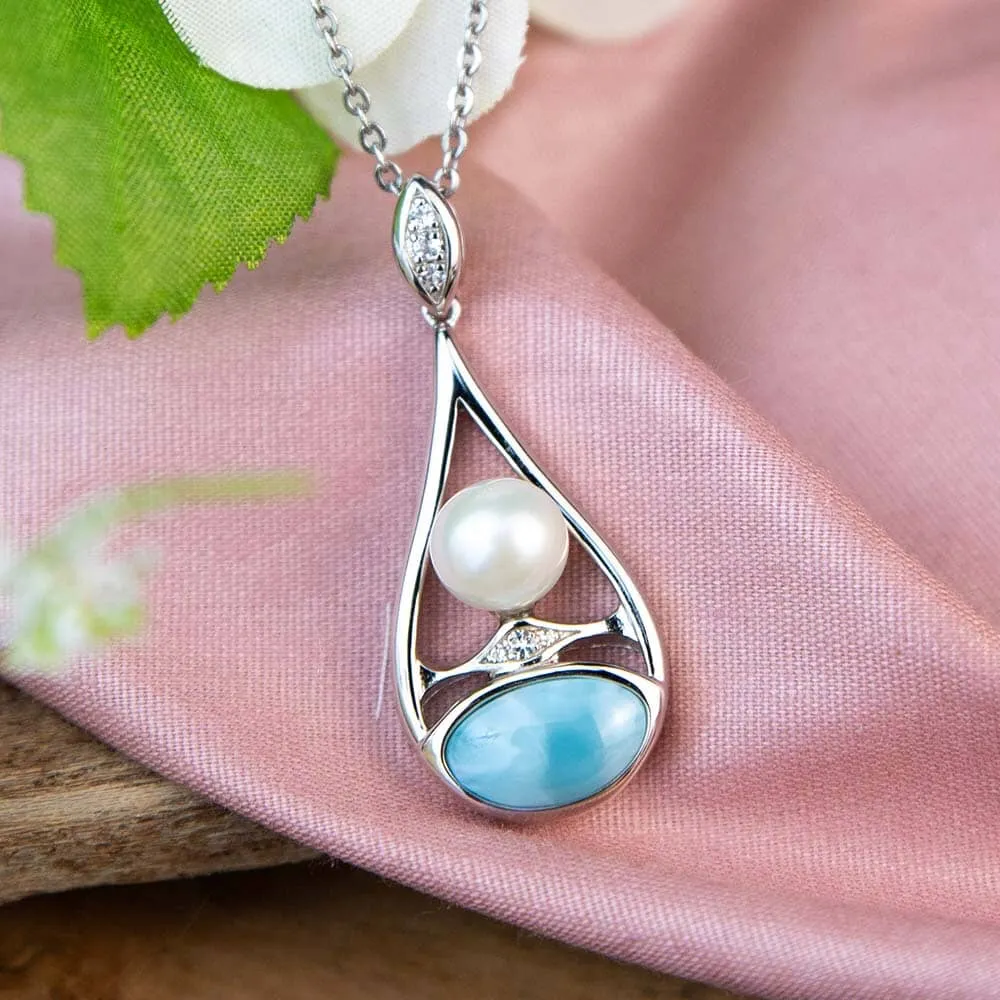 Larimar Hina Sunrise Pendant