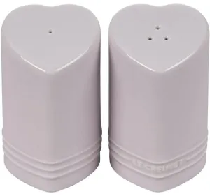 Le Creuset 5 oz. each Figural Heart Salt & Pepper Shaker Set of 2 - Shallot