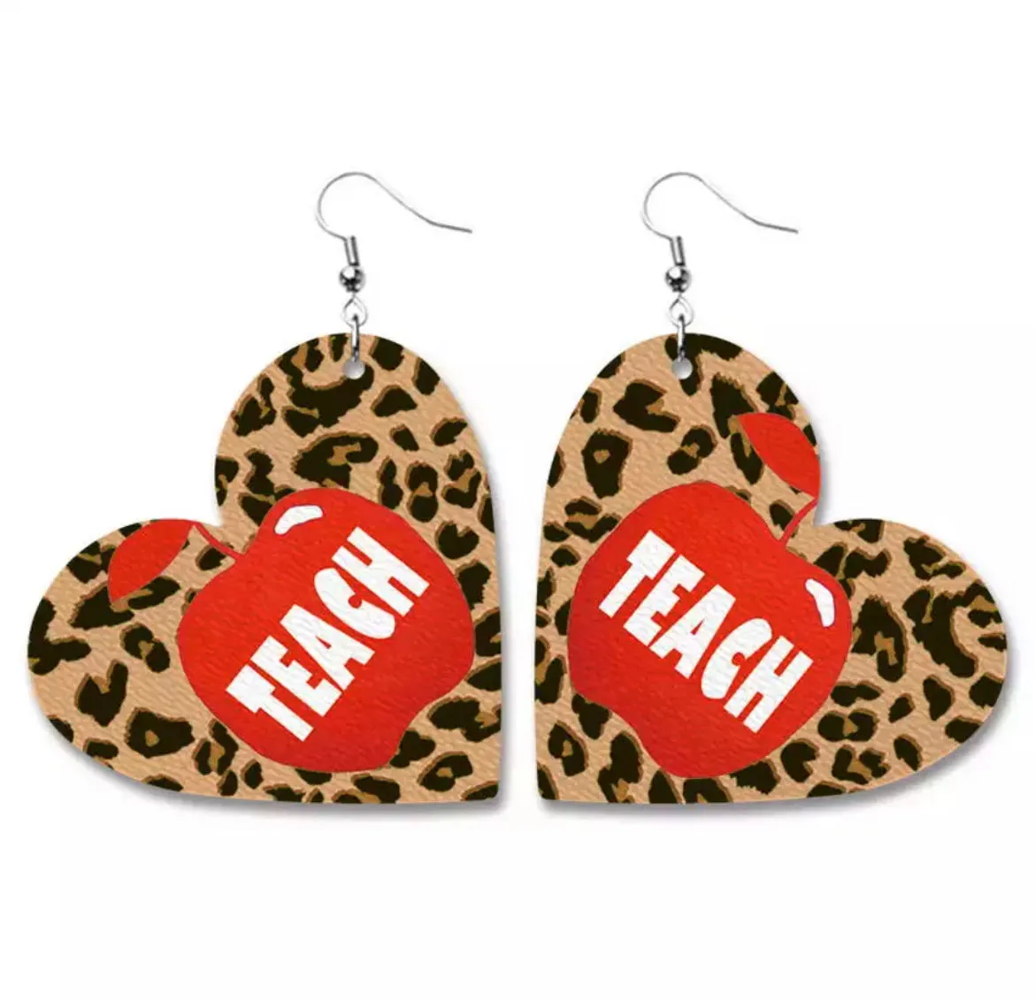 Leopard Print Teacher Earrings