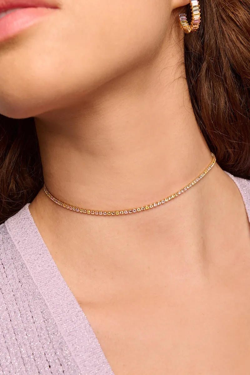 Linea Pastel Crystal Choker (2mm)