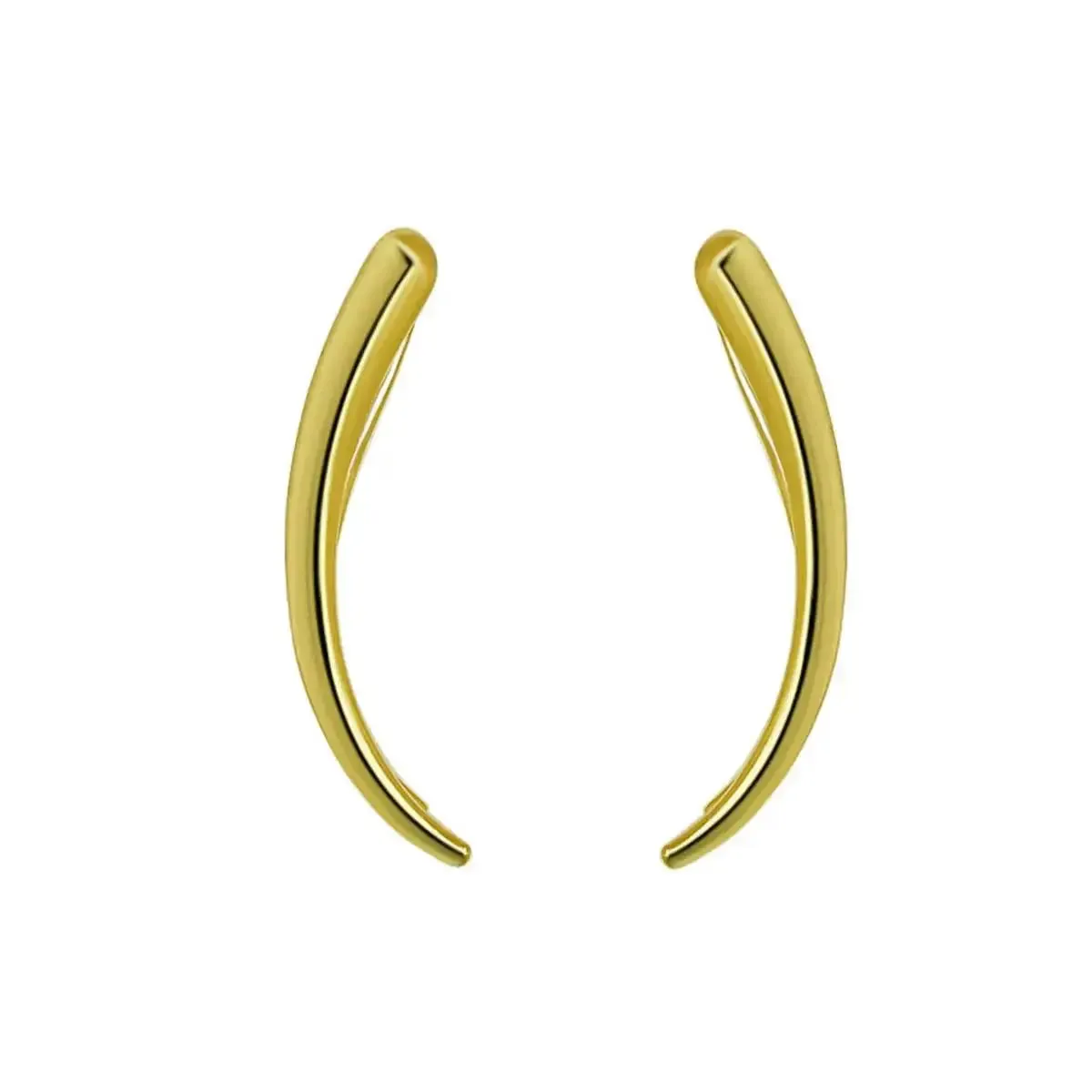 Long Dipper Ear Hook Clip on Earrings for Women Moon Curved Metal Ear Climbing Ear Cuff  Piercing Earrings Fashion Jewelry Gifts