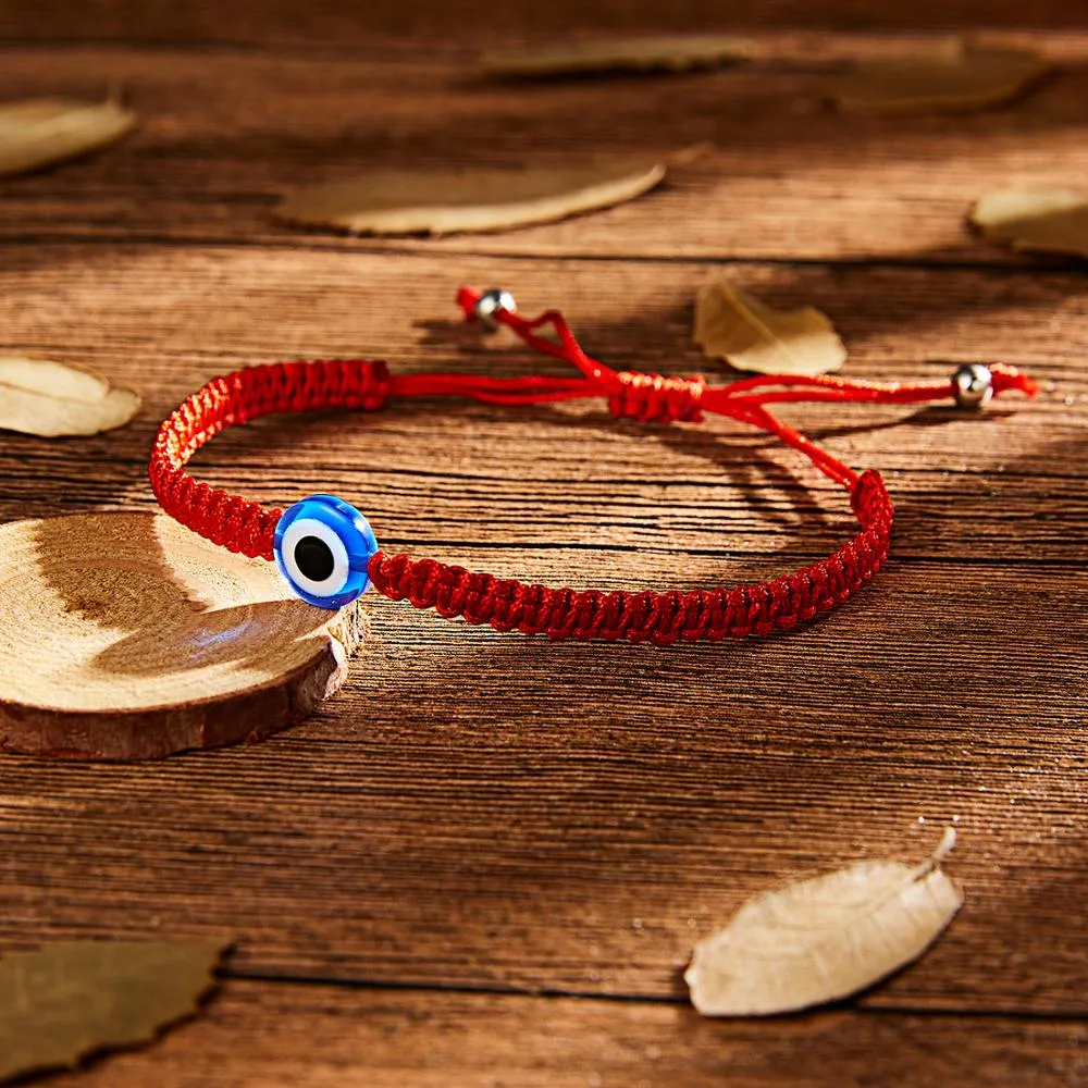 Lucky Evil Eye Red String Braided Bracelet Good Fortune Buddha Rope Adjustable Bracelet