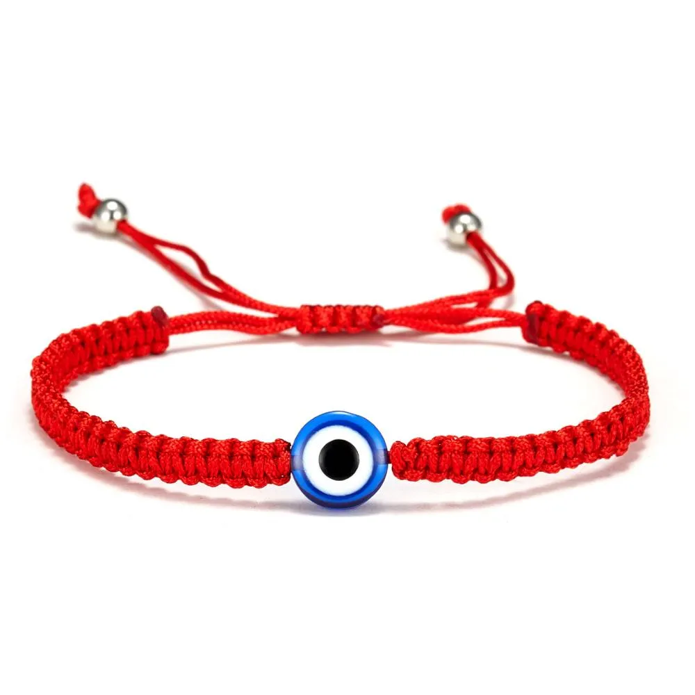 Lucky Evil Eye Red String Braided Bracelet Good Fortune Buddha Rope Adjustable Bracelet