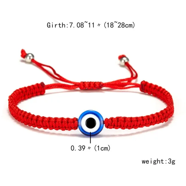 Lucky Evil Eye Red String Braided Bracelet Good Fortune Buddha Rope Adjustable Bracelet