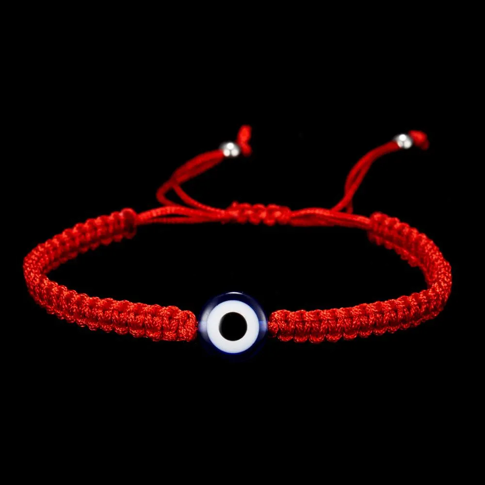 Lucky Evil Eye Red String Braided Bracelet Good Fortune Buddha Rope Adjustable Bracelet