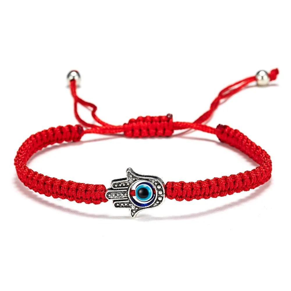 Lucky Evil Eye Red String Braided Bracelet Good Fortune Buddha Rope Adjustable Bracelet