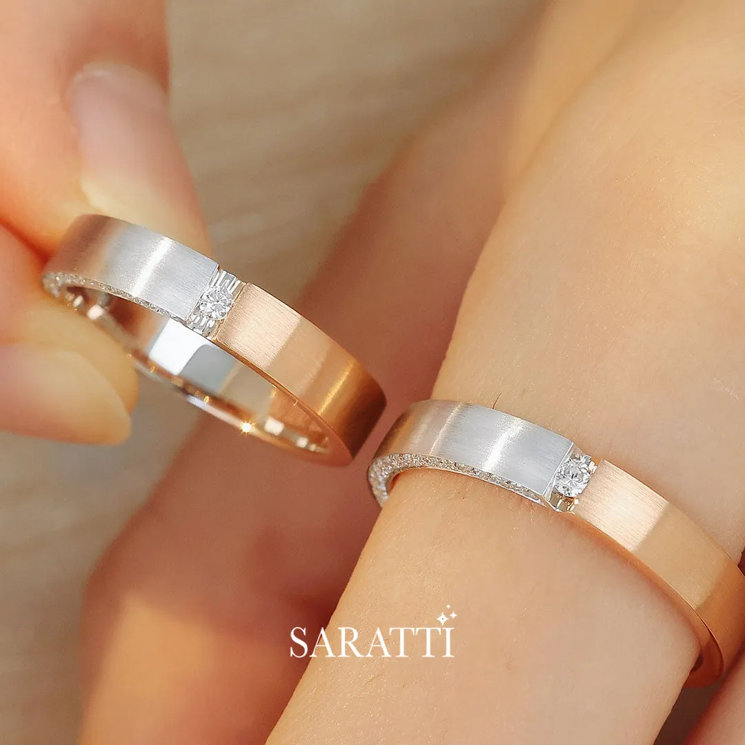 Luminous Fusion Wedding Rings Set | His & Hers