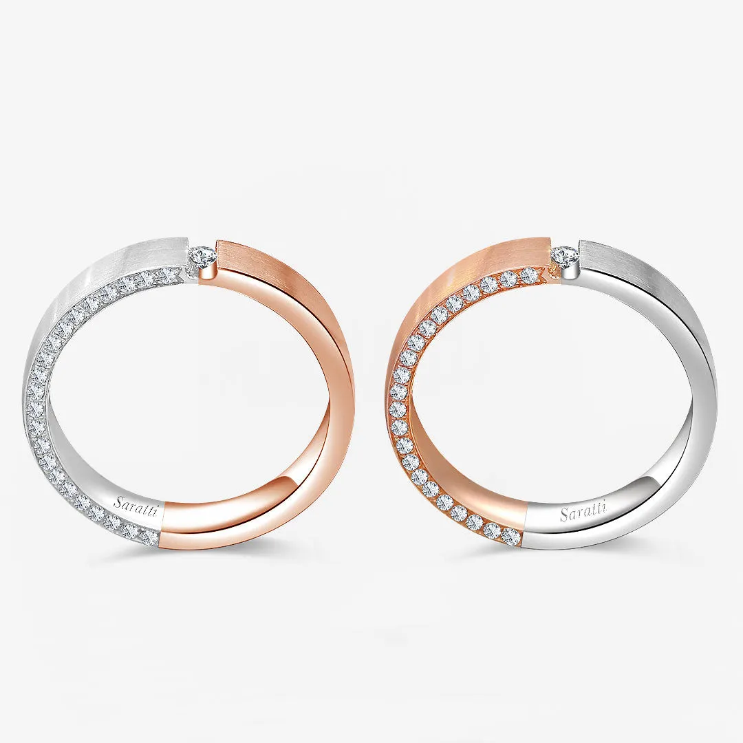 Luminous Fusion Wedding Rings Set | His & Hers