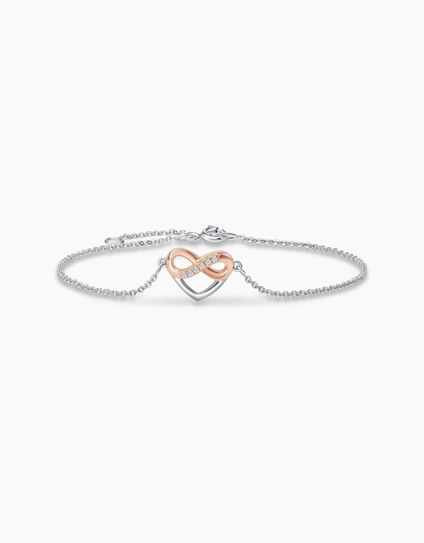 LVC Destiny Forever Love Diamond Bracelet in White and Rose Gold