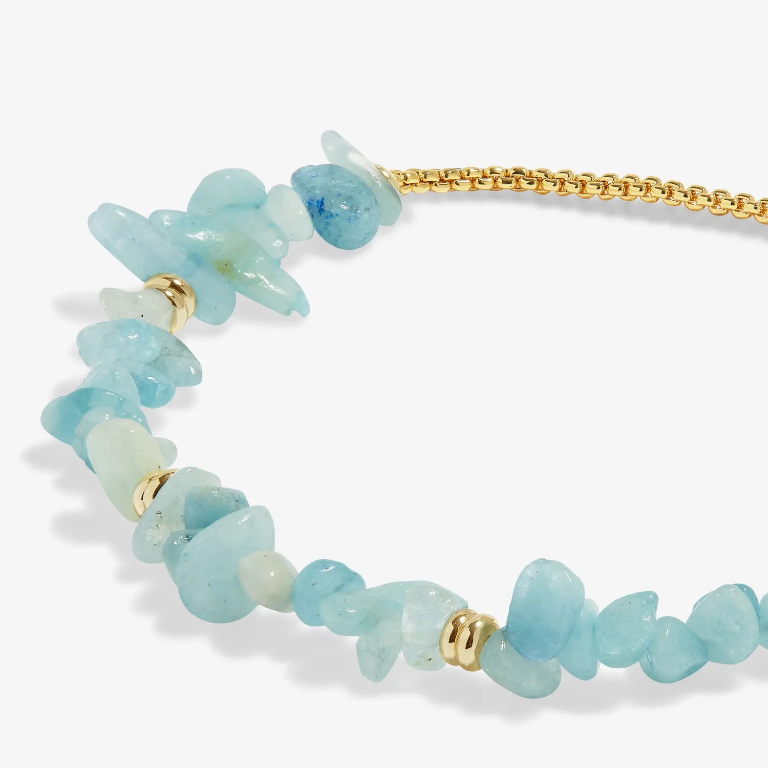 Manifestones Aquamarine Gold Plated Bracelet 7450