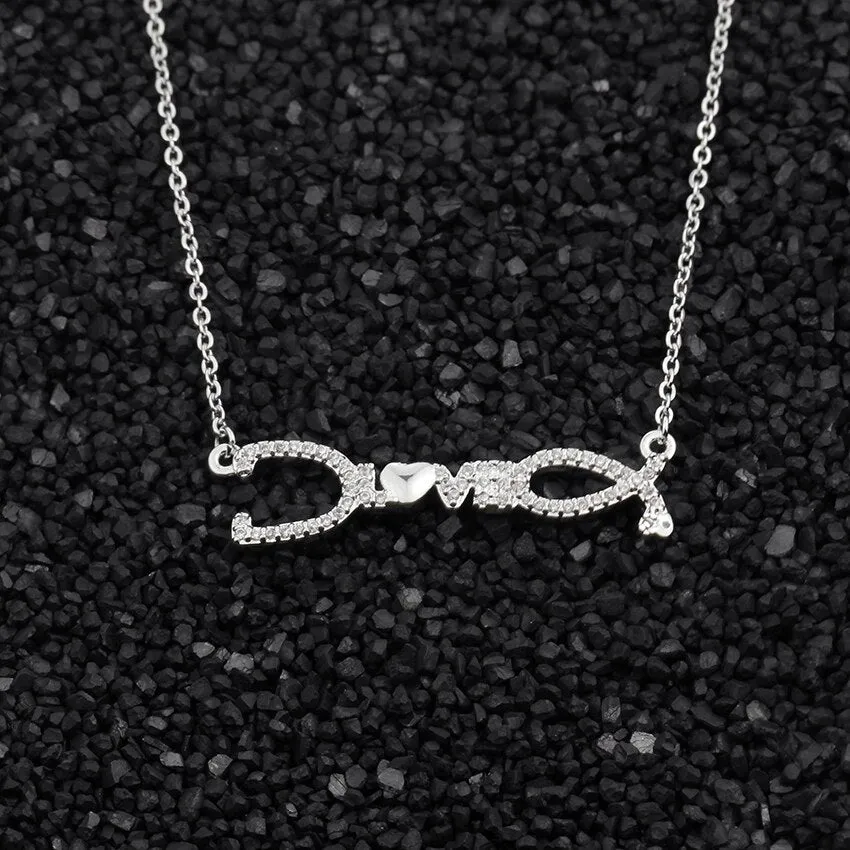 Micro Pave Cubic Zirconia Tiny Love Heart