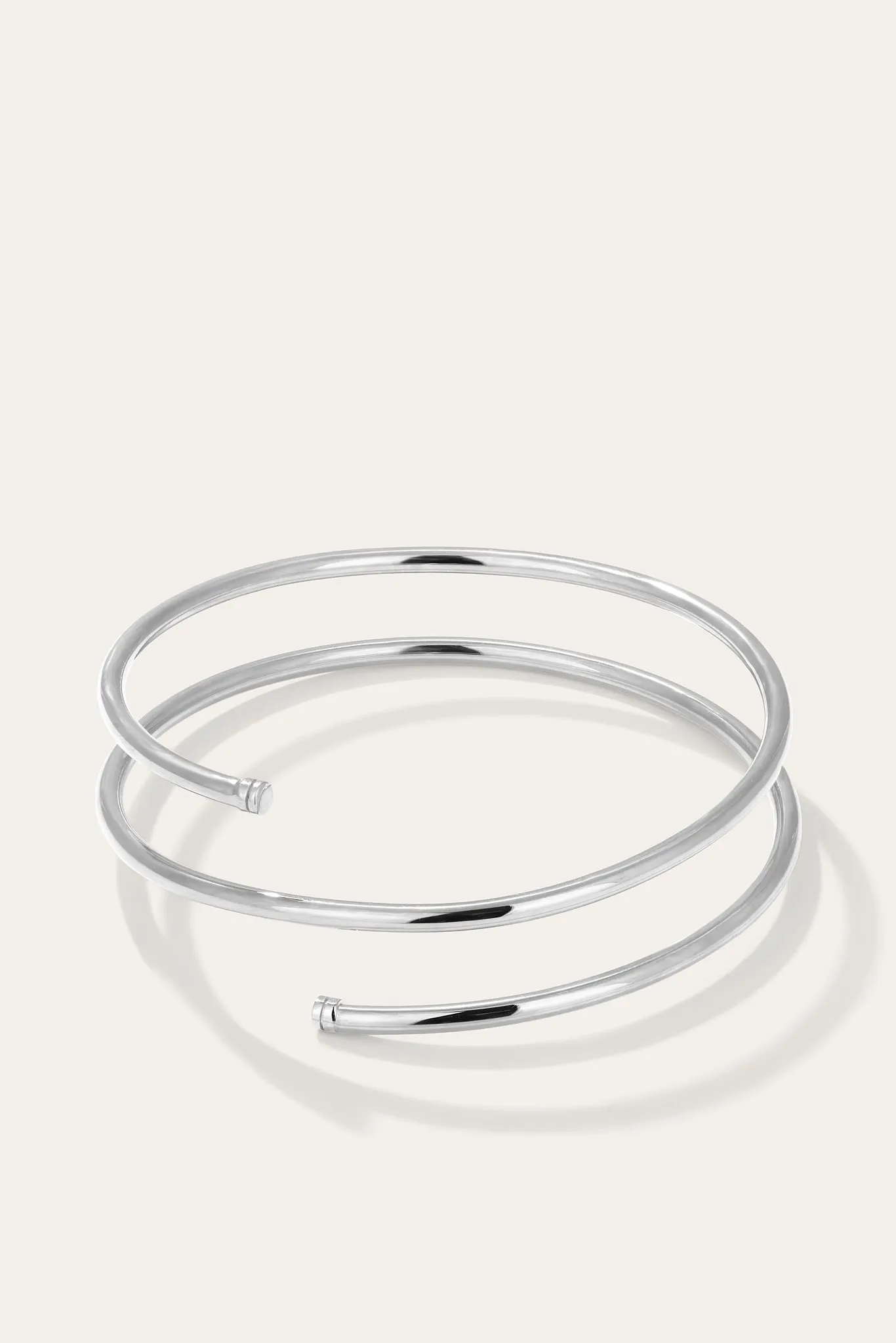 Mini Coil Silver Plated Bangle