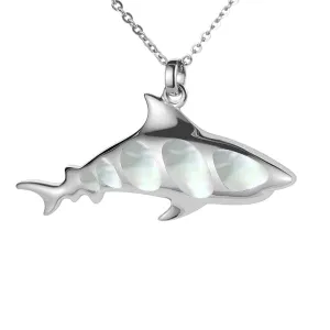 Mother of Pearl Shark Pendant