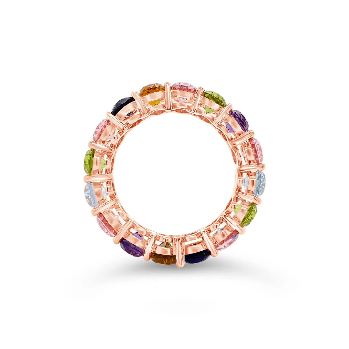 Multicolor Gemstone Eternity Ring