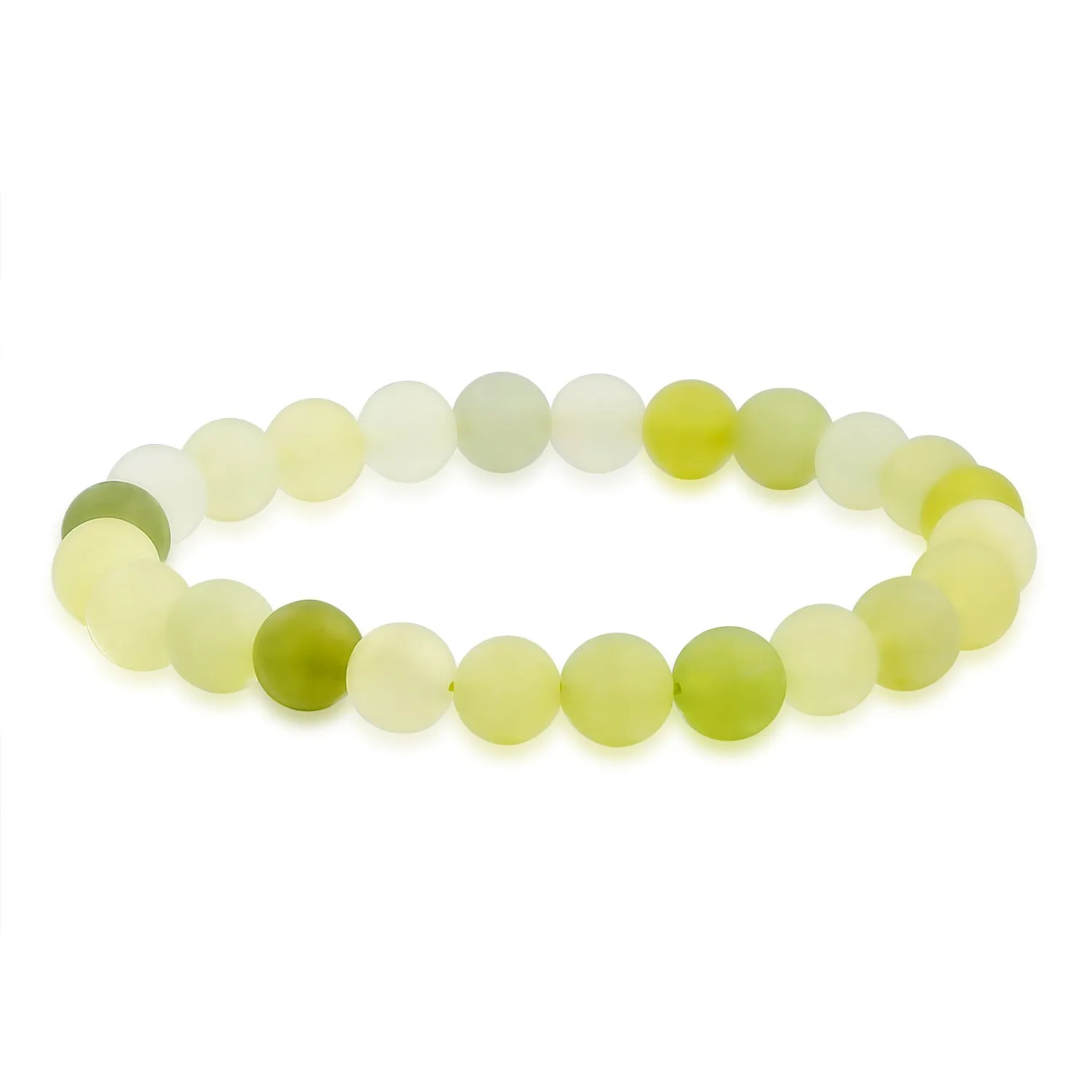 Natural Multi-Color Gemstone 8MM Bead Stackable Stretch Bracelet for Men Unisex