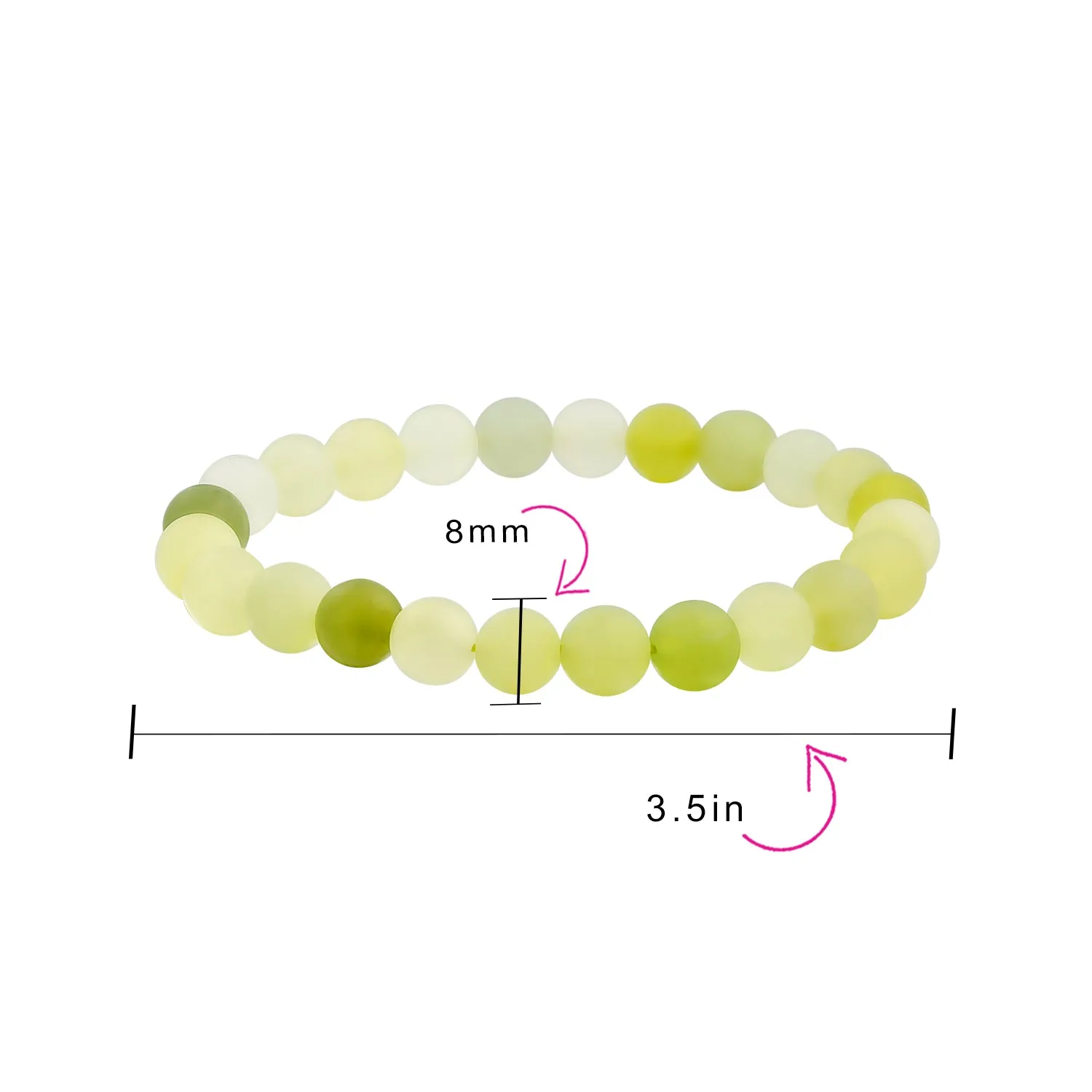 Natural Multi-Color Gemstone 8MM Bead Stackable Stretch Bracelet for Men Unisex