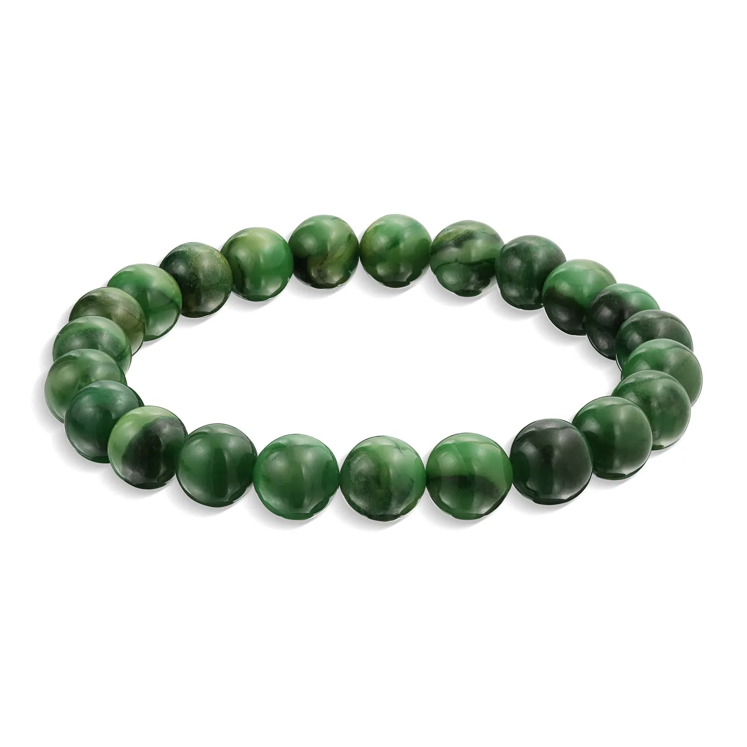 Natural Multi-Color Gemstone 8MM Bead Stackable Stretch Bracelet for Men Unisex