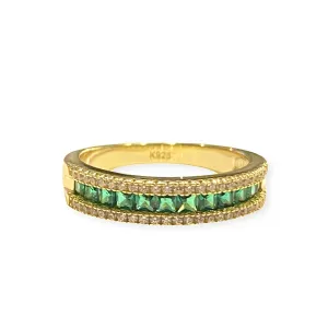 Noelia Emerald Baguette Ring