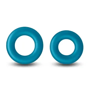 Ns Novelties Silicone Blue Cock Ring Set for Him