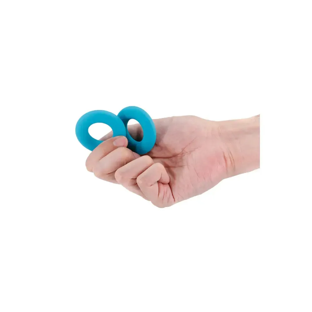 Ns Novelties Silicone Blue Cock Ring Set for Him