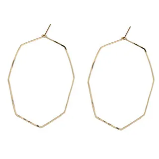 Octagon Hoop Earrings