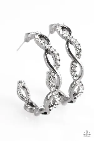 Paparazzi Earring ~ Cha-Ching Bling - Black