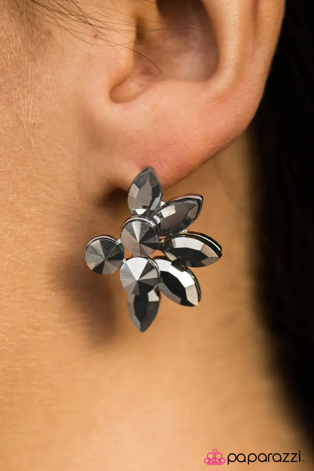 Paparazzi Earring ~ Firework Fanatic  - Silver