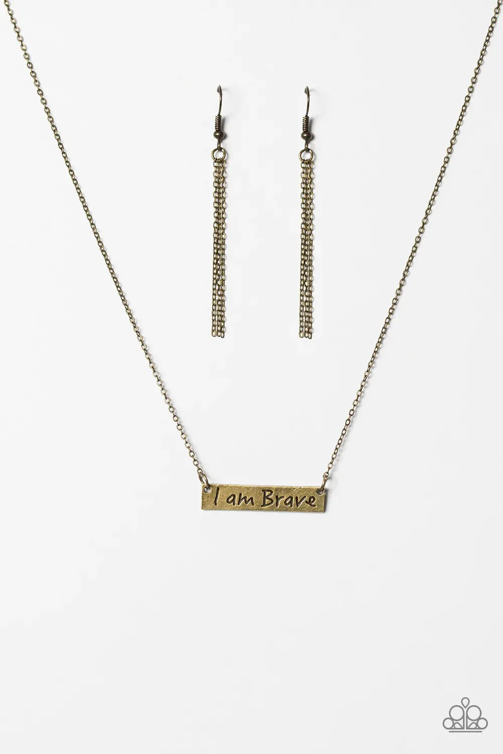 Paparazzi Necklace ~ I Am Brave - Brass