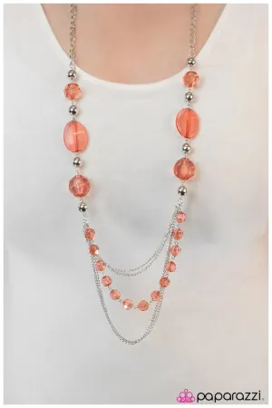 Paparazzi Necklace ~ Keep Dreamin - Orange