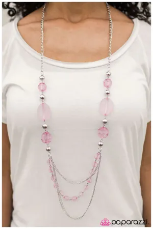 Paparazzi Necklace ~ Keep Dreamin - Pink