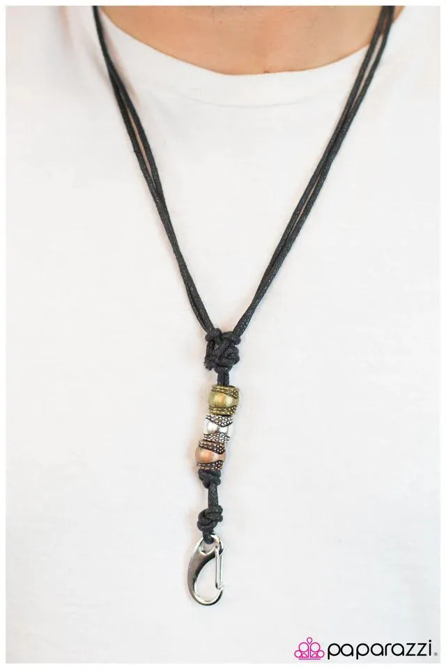 Paparazzi Necklace ~ The Third Degree - Black