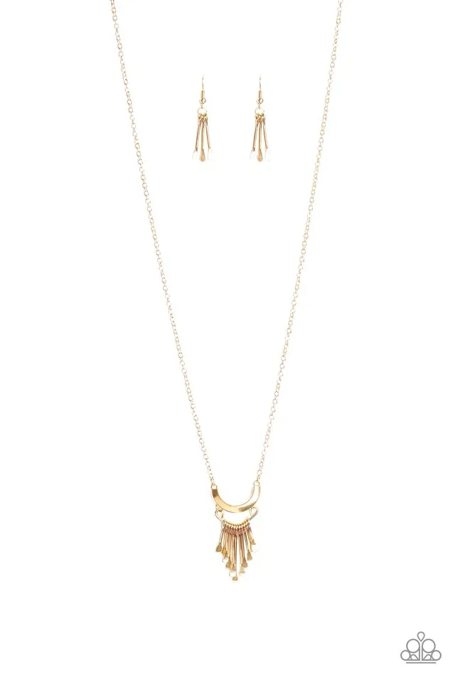 Paparazzi Necklace ~ Trendsetting Trinket - Gold